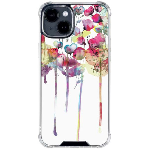 Painted Flowers iPhone 15 Clear Case