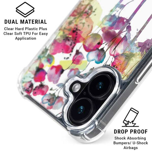 Painted Flowers iPhone 16 Clear Case
