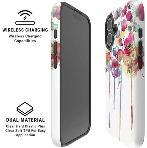 Painted Flowers iPhone 16 Magsafe Impact Case