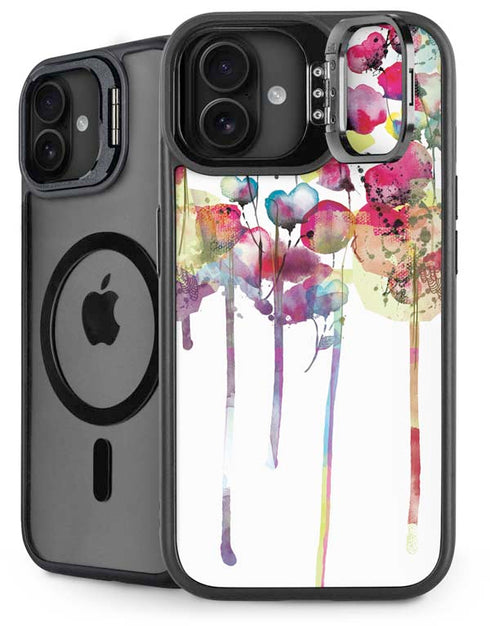 Painted Flowers iPhone 16 Plus Kickstand Case