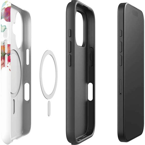 Painted Flowers iPhone 16 Plus Magsafe Impact Case