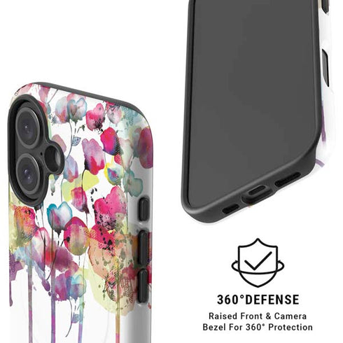 Painted Flowers iPhone 16 Plus Magsafe Impact Case