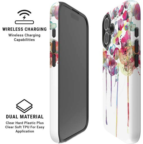 Painted Flowers iPhone 16 Plus Magsafe Impact Case