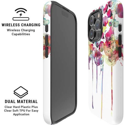 Painted Flowers iPhone 16 Pro Magsafe Impact Case