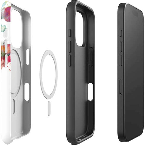 Painted Flowers iPhone 16 Pro Max Magsafe Impact Case