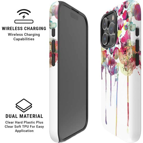 Painted Flowers iPhone 16 Pro Max Magsafe Impact Case