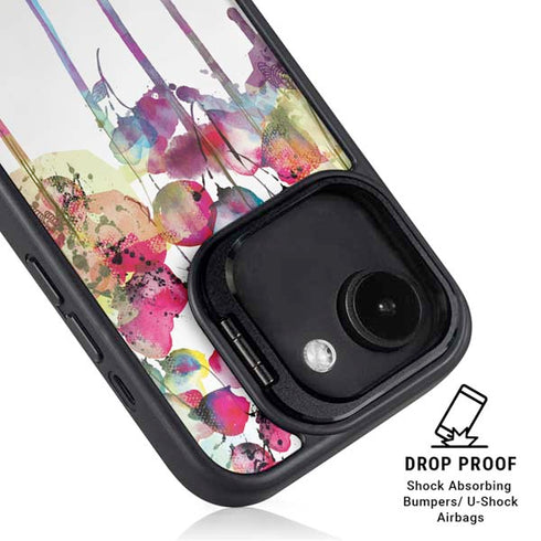 Painted Flowers iPhone 16e Kickstand Case