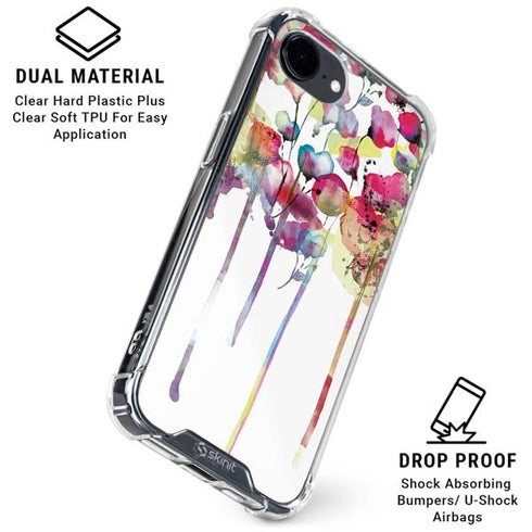 Painted Flowers iPhone 16e Clear Case