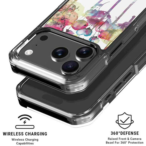 Painted Flowers iPhone 18 Pro Clear Case