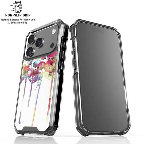 Painted Flowers iPhone 18 Pro Clear Case