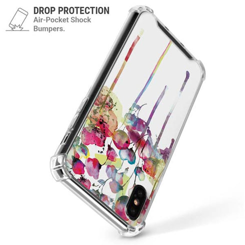 Painted Flowers iPhone X/XS Clear Case