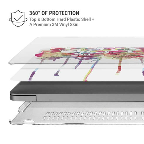 Painted Flowers MacBook Pro 14in (2021-24) Case plus Skin
