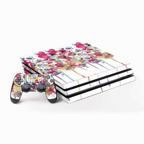 Painted Flowers PlayStation PS4 Skins