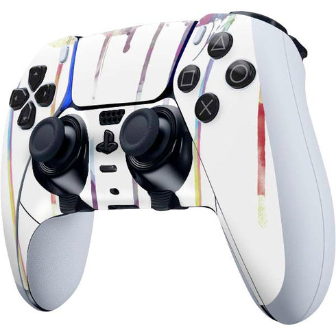 Painted Flowers PS5 DualSense Edge Pro Controller Skin