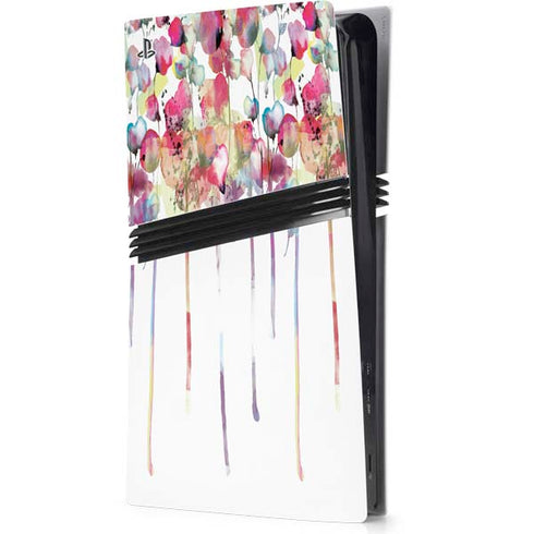 Painted Flowers PS5 Pro Console Skin