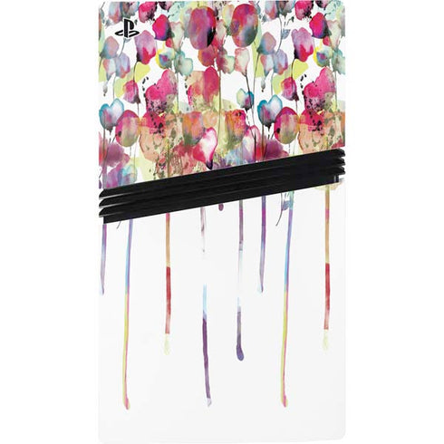 Painted Flowers PS5 Pro Console Skin