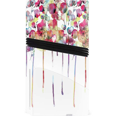 Painted Flowers PS5 Pro Disk Console Skin
