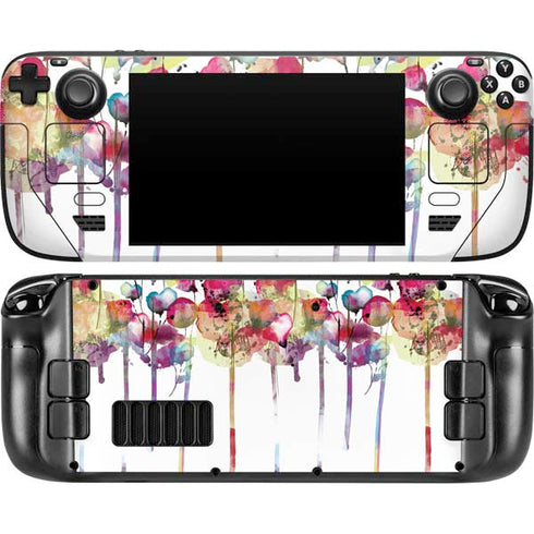 Painted Flowers Steam Deck Handheld Gaming Computer Skin