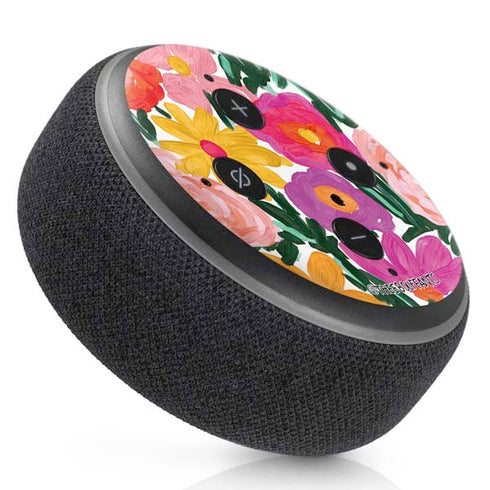 Bouffants and Broken Hearts Painterly Garden Amazon Echo Dot Skin