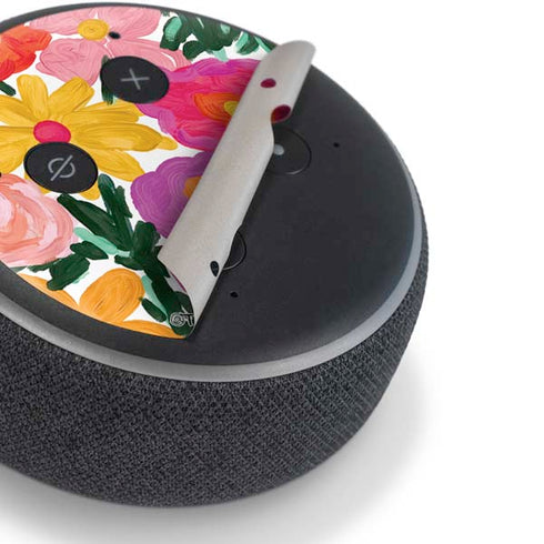 Bouffants and Broken Hearts Painterly Garden Amazon Echo Dot Skin