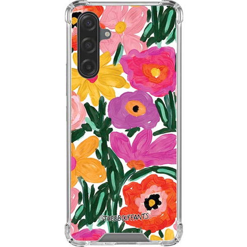 Bouffants and Broken Hearts Painterly Garden Galaxy A17 Clear Case