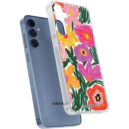 Bouffants and Broken Hearts Painterly Garden Galaxy A35 5G Clear Case