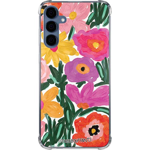 Bouffants and Broken Hearts Painterly Garden Galaxy A55 5G Clear Case