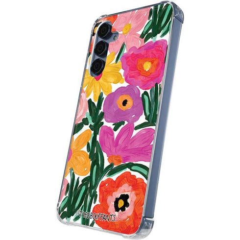 Bouffants and Broken Hearts Painterly Garden Galaxy A55 5G Clear Case