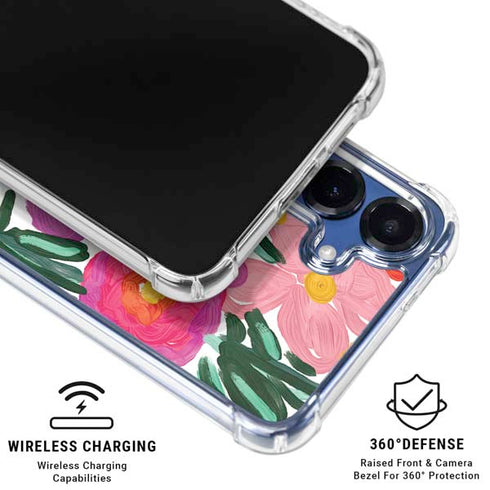 Bouffants and Broken Hearts Painterly Garden Galaxy S25 Clear Case