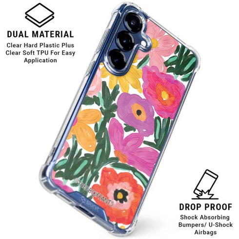 Bouffants and Broken Hearts Painterly Garden Galaxy S25 Clear Case
