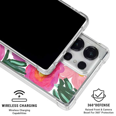 Bouffants and Broken Hearts Painterly Garden Galaxy S25 Ultra Clear Case