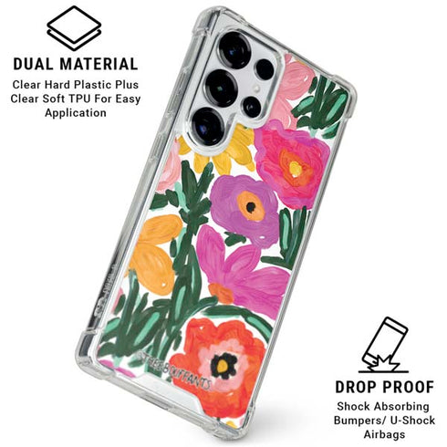 Bouffants and Broken Hearts Painterly Garden Galaxy S25 Ultra Clear Case