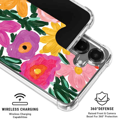 Bouffants and Broken Hearts Painterly Garden Galaxy S26 Plus Clear Case