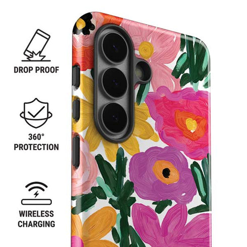Bouffants and Broken Hearts Painterly Garden Galaxy S26 Plus Impact Case