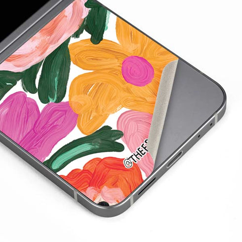 Bouffants and Broken Hearts Painterly Garden Galaxy Z Flip6 Skin