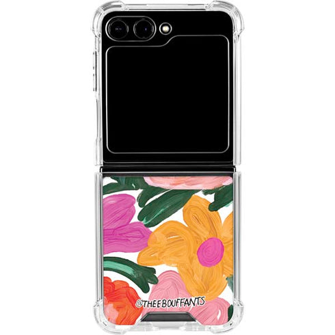 Bouffants and Broken Hearts Painterly Garden Galaxy Z Flip6 Clear Case