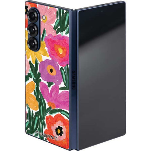 Bouffants and Broken Hearts Painterly Garden Galaxy Z Fold6 Skin