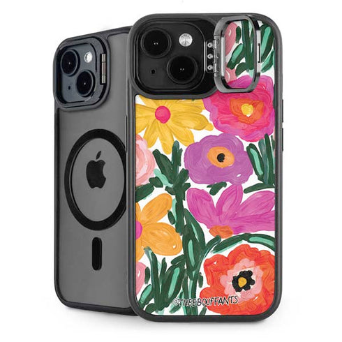 Bouffants and Broken Hearts Painterly Garden iPhone 15 Kickstand Case