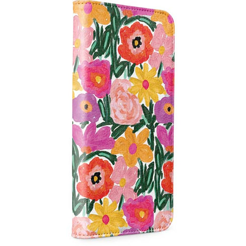 Bouffants and Broken Hearts Painterly Garden iPhone 15 Plus Folio Case