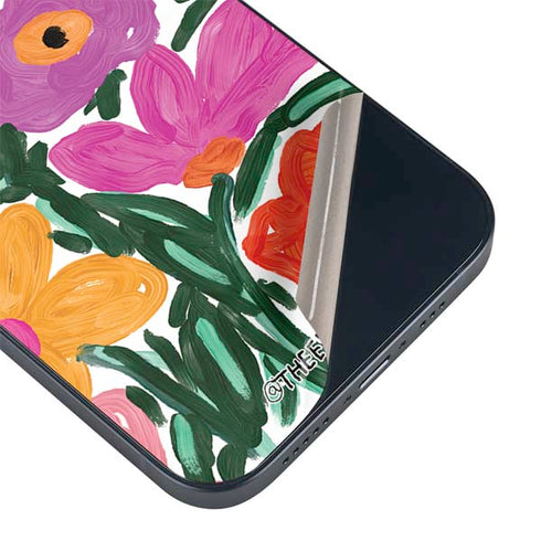 Bouffants and Broken Hearts Painterly Garden iPhone 15 Skin