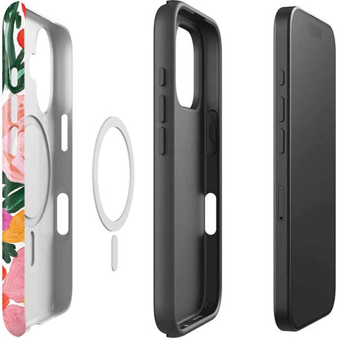 Bouffants and Broken Hearts Painterly Garden iPhone 16 Plus Magsafe Impact Case