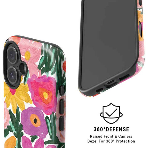 Bouffants and Broken Hearts Painterly Garden iPhone 16 Plus Magsafe Impact Case