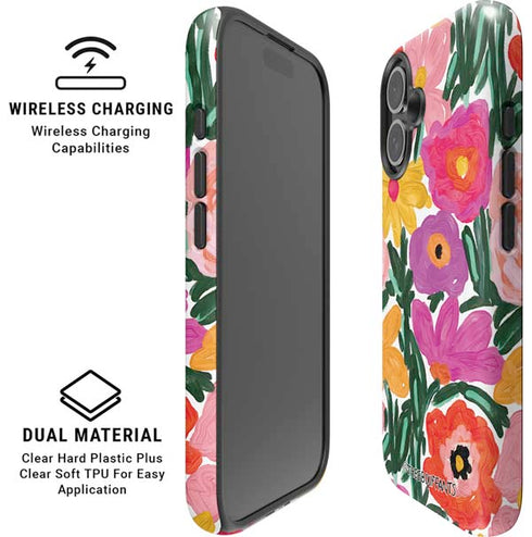 Bouffants and Broken Hearts Painterly Garden iPhone 16 Plus Magsafe Impact Case