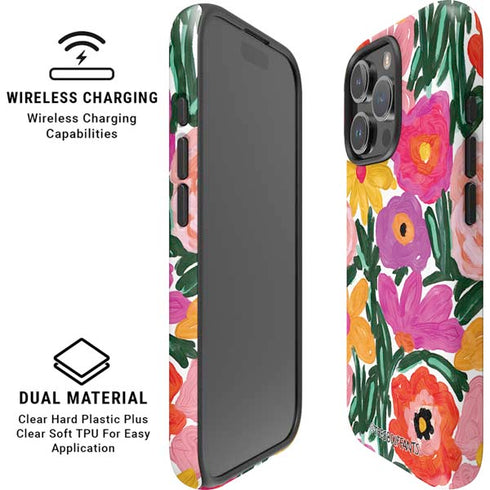 Bouffants and Broken Hearts Painterly Garden iPhone 16 Pro Max Magsafe Impact Case