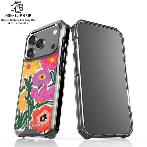 Bouffants and Broken Hearts Painterly Garden iPhone 18 Pro Clear Case