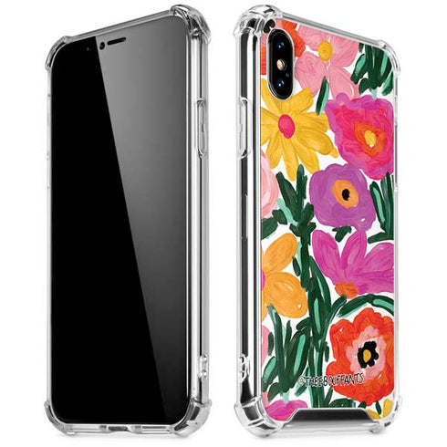 Bouffants and Broken Hearts Painterly Garden iPhone X/XS Clear Case