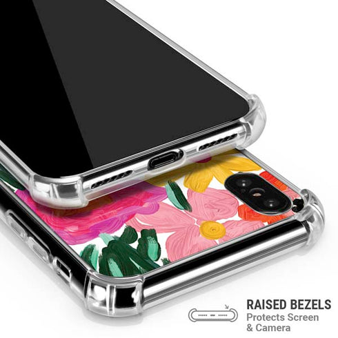 Bouffants and Broken Hearts Painterly Garden iPhone X/XS Clear Case