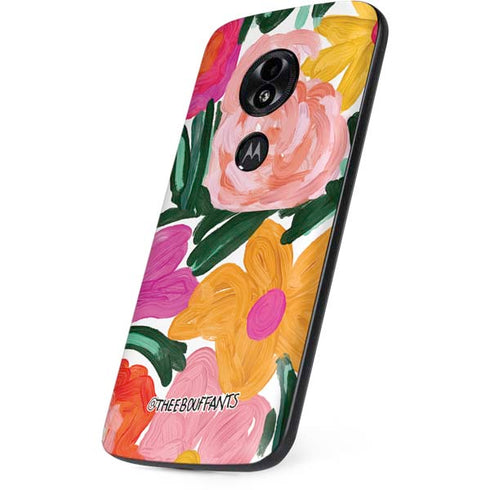 Bouffants and Broken Hearts Painterly Garden Moto E5 Play Skin