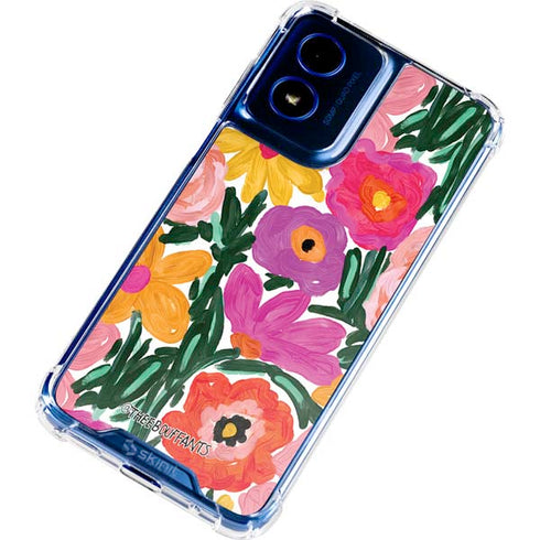 Bouffants and Broken Hearts Painterly Garden Moto G Play 4G (2024) Clear Case
