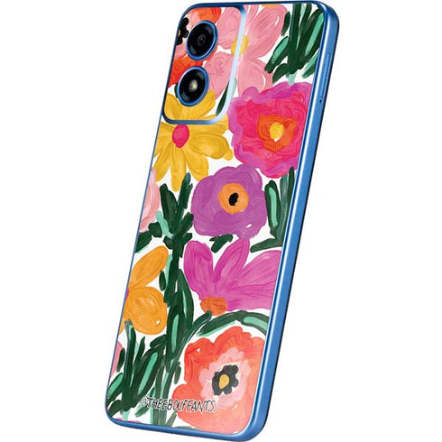 Bouffants and Broken Hearts Painterly Garden Moto G Play 4G (2024) Skin